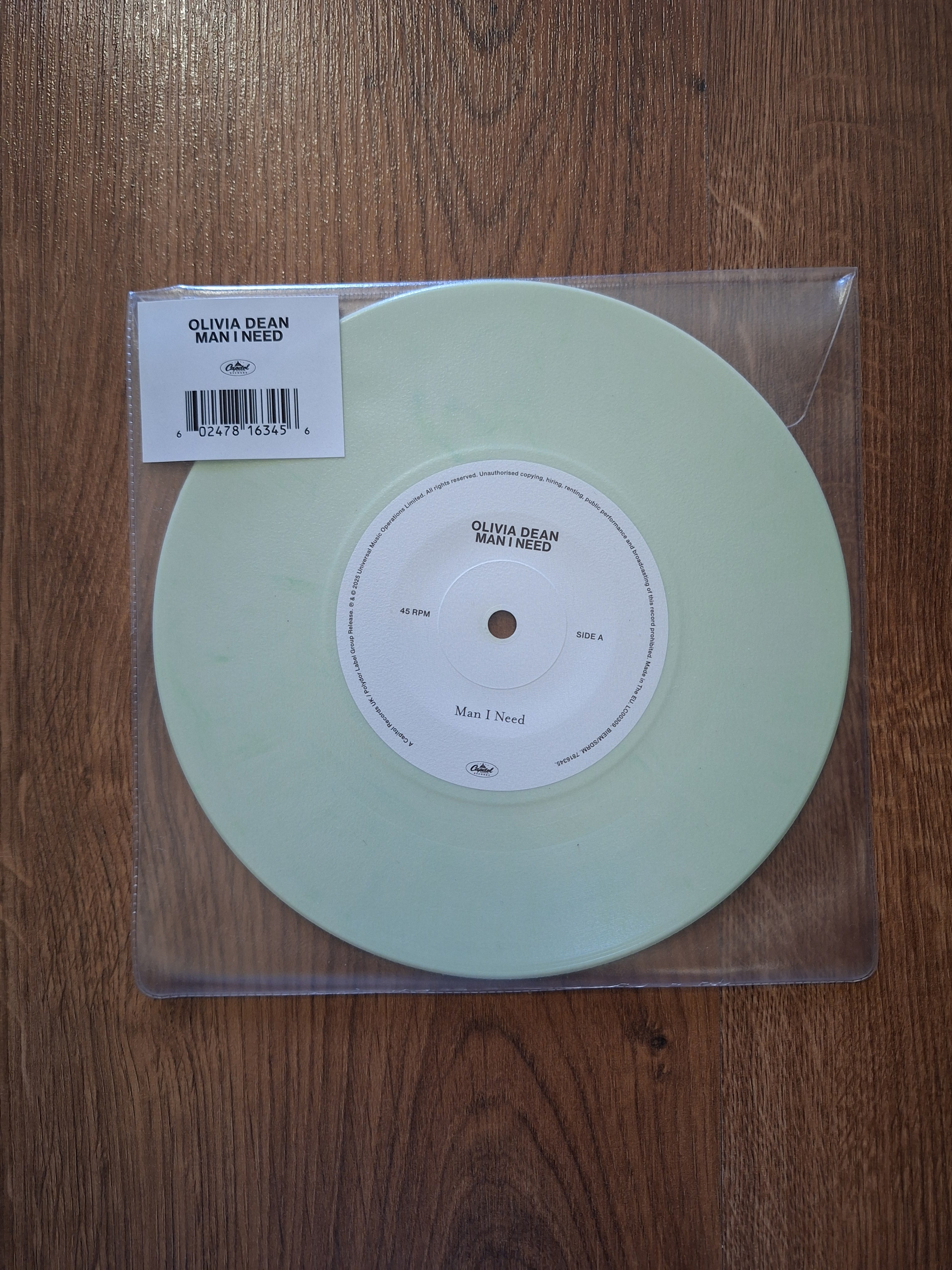Olivia Dean: Man I Need Single 7inch Vinyl B-STOCK