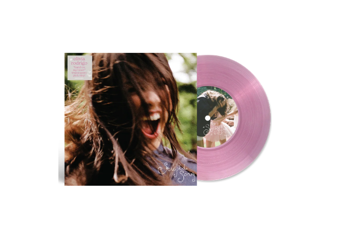 Olivia Rodrigo: Stupid song Hand on my heart Translucent pink 7" Single vinyl PREORDER