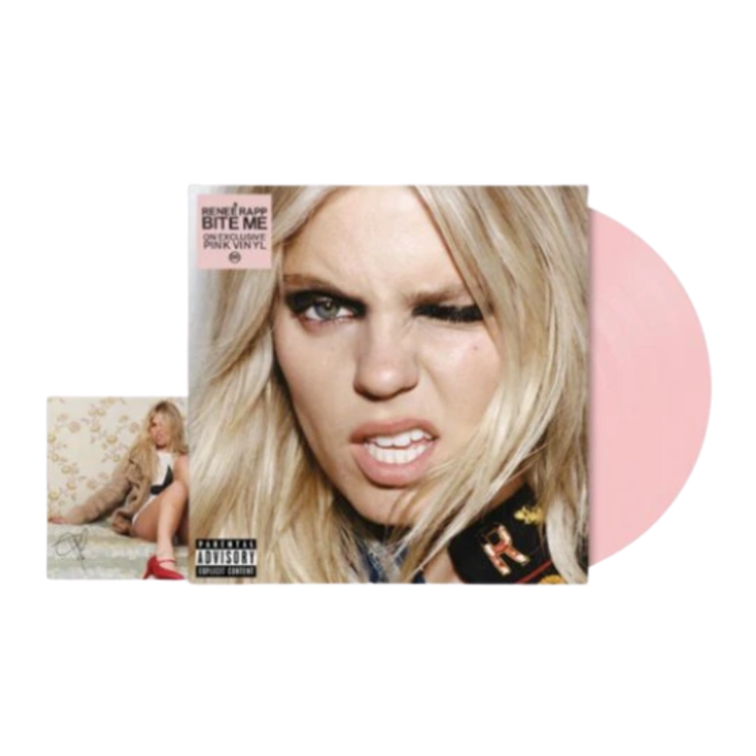 Reneé Rapp: Bite Me Exclusive Baby Pink Vinyl with Alternate Cover + Signed Art Card