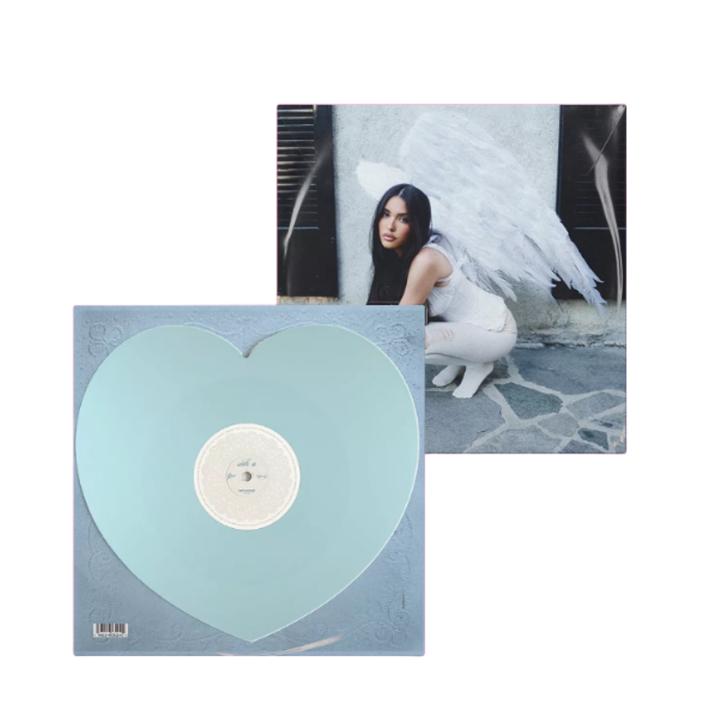 Madison Beer: bad enough / angel wings Baby Blue Heart-Shaped Vinyl UO B-STOCK Last One